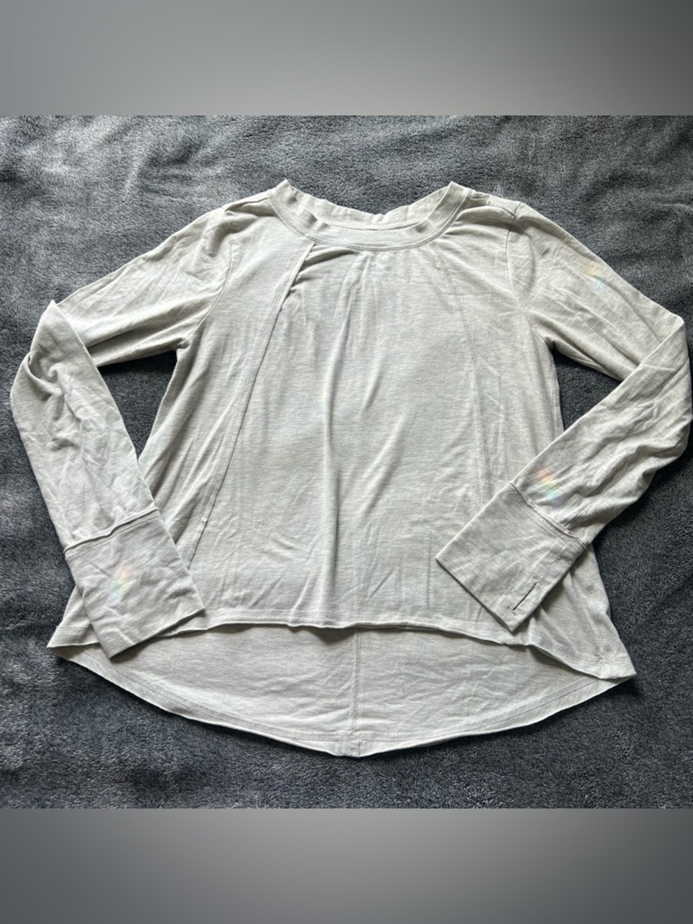Light Gray Long-Sleeve Kids Top